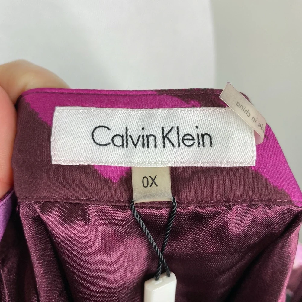 NWT Calvin Klein Pomegranate Multi-Color Skirt Plus Size 0X - Picture 12 of 13
